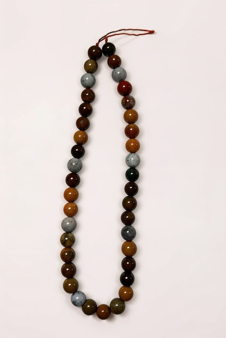Collar de Jaspe Multicolor / Fuerza, Estabilidad y Protección Natural