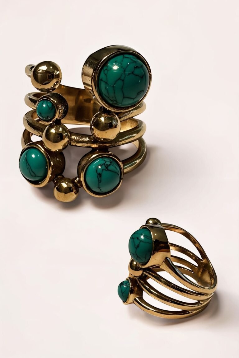 Anillo Turquesa Dorado / Protección y Libertad