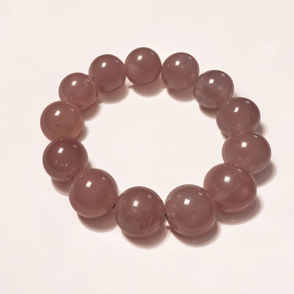 Pulsera de Ágata Rosa / Suavidad y Protección Emocional