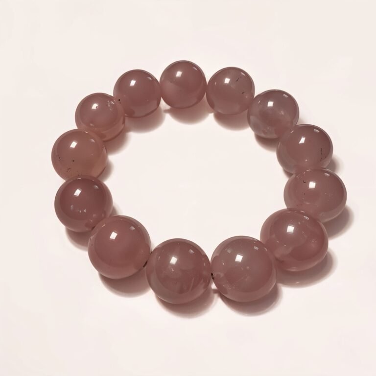 Pulsera de Ágata Rosa / Suavidad y Protección Emocional