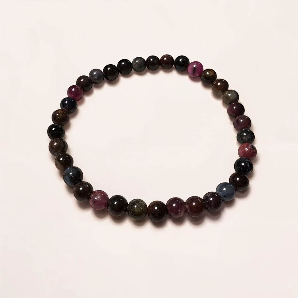 Pulsera de Turmalina Multicolor / Protección, Confianza y Arraigo