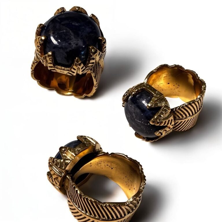 Anillo Tribal con Sodalita /Sabiduría, Protección y Presencia Espiritual